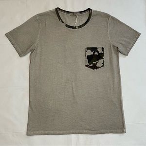 NWT New Mate Made In Italy Grey Cotton T-Shirt Size S